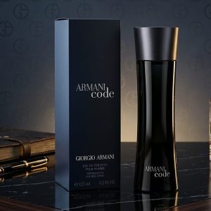 Giorgio Armani Perfume Bottle in Black With Gray Accents