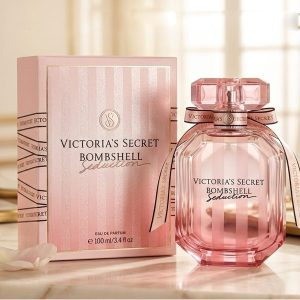 Victoria’s Secret Bombshell Seduction Pink Gradient Bottle With Rose Gold Accents